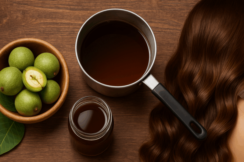 Decotto di gusci di noci verdi per capelli lucenti e resistenti: preparazione e applicazione