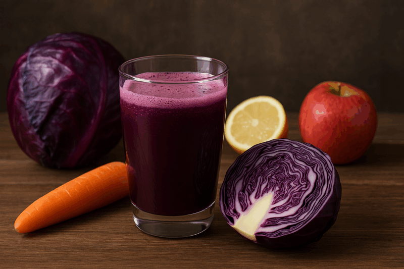 Succo di cavolo rosso per disintossicazione, immunità e pelle sana: ricetta semplice a casa