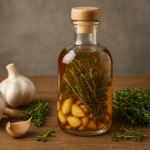 Aceto macerato con aglio e timo: il rimedio naturale per l’immunità e la salute delle vie respiratorie