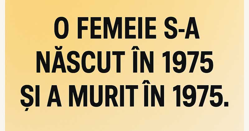 A prima vista, il fatto che una donna sia nata nel 1975