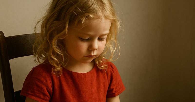 La mia suocera ha messo mia figlia da parte, su uno sgabello pieghevole in lavanderia