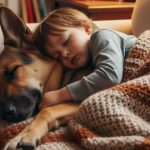 Un bambino di 3 anni e il suo cane si sono addormentati abbracciati sul divano: