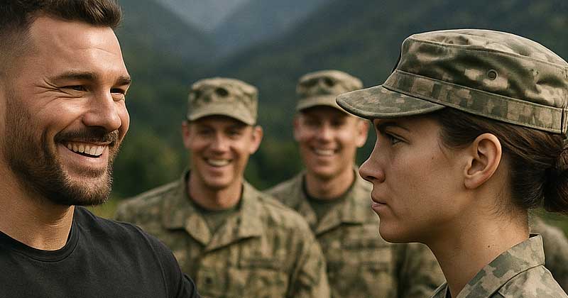 I banditi della foresta hanno attaccato una donna in uniforme militare