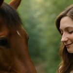 Quando ero incinta, il nostro cavallo ha messo il suo grande orecchio sulla mia pancia e ha riso piano