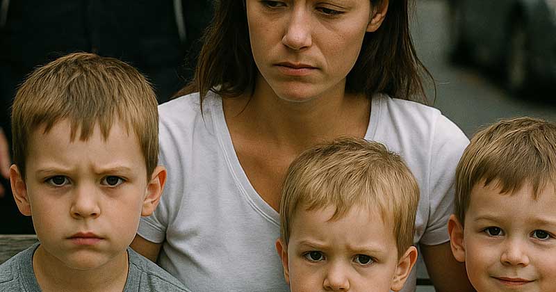 Il miliardario vede la sua ex fidanzata aspettare un Uber con 3 bambini identici a lui.