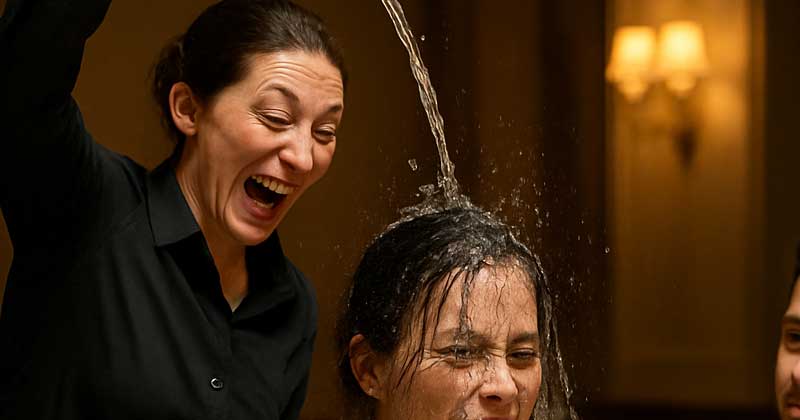 UNA CAMERIERA HA GETTATO ACQUA ALLA MOGLIE DI UN MAFIOSO SENZA SAPERLO