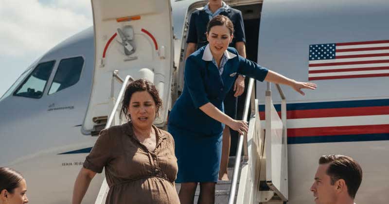 Una donna incinta senza fissa dimora è stata espulsa da un aereo