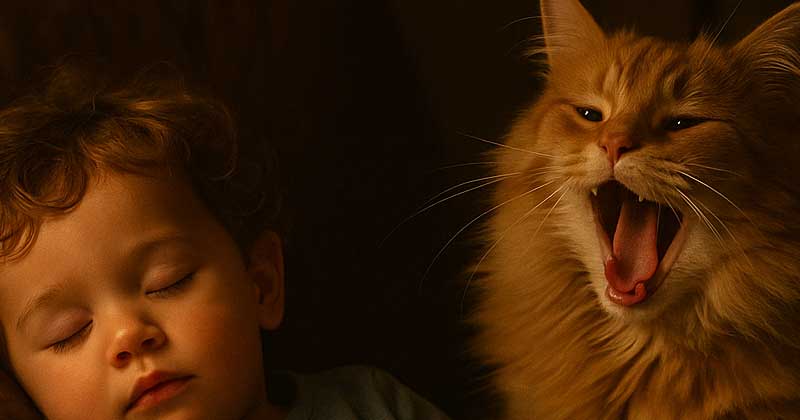 Il gatto fischiava in modo strano ogni notte alla bambina