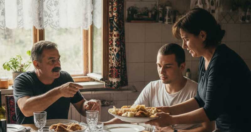 Prepara la tavola più in fretta, che moriamo di fame dopo il viaggio