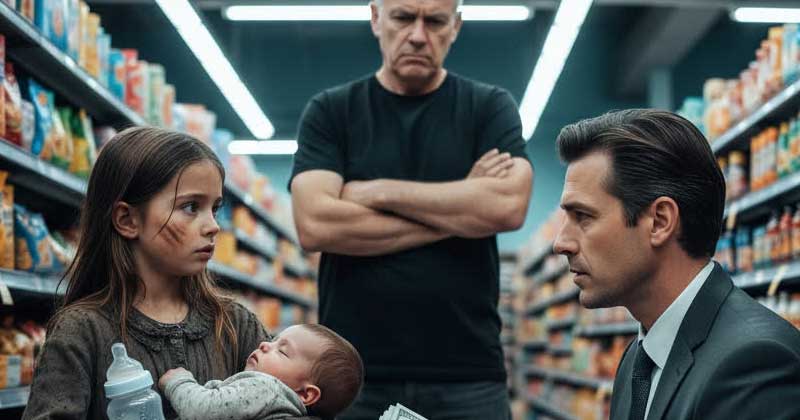 Una bambina ha promesso che pagherà il latte quando crescerà