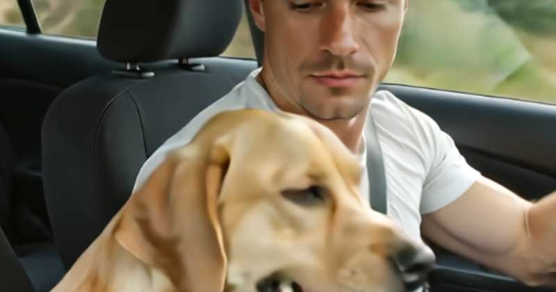 Durante un viaggio in auto, il mio cane mi guardava insistentemente e abbaiava