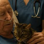 Prima di un’operazione complicata, un uomo ha chiesto qualche minuto per salutare il suo gatto