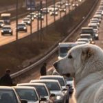 Un cane gigante, un pastore dell’Asia Centrale,