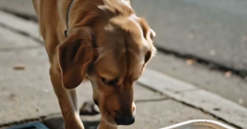 Il cane guarda ogni giorno nel tombino, e quando è stato aperto – la gente è rimasta scioccata!