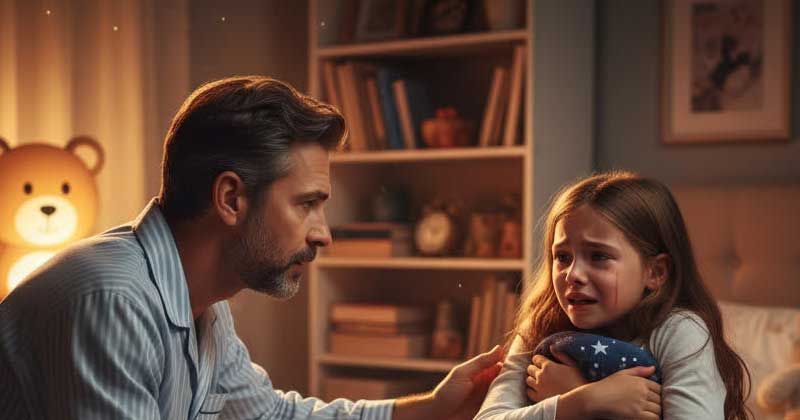 Nel cuore della notte, la sua bambina continuava a svegliarsi urlando e ripetendo parole come “No, mi fa male”.
