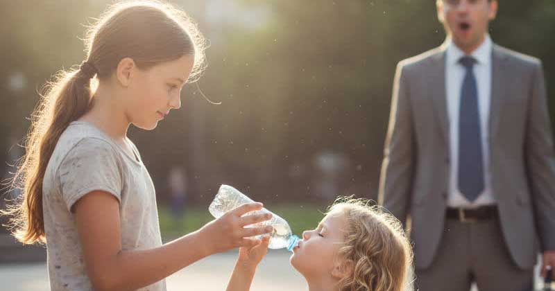 La figlia del milionario non aveva mai parlato, ma quando una bambina povera le ha dato dell’acqua