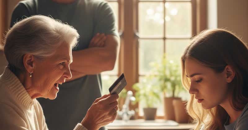 La suocera ha iniziato a urlare: “Tua moglie ha cambiato il codice PIN della carta, non posso comprare l’armadio!”