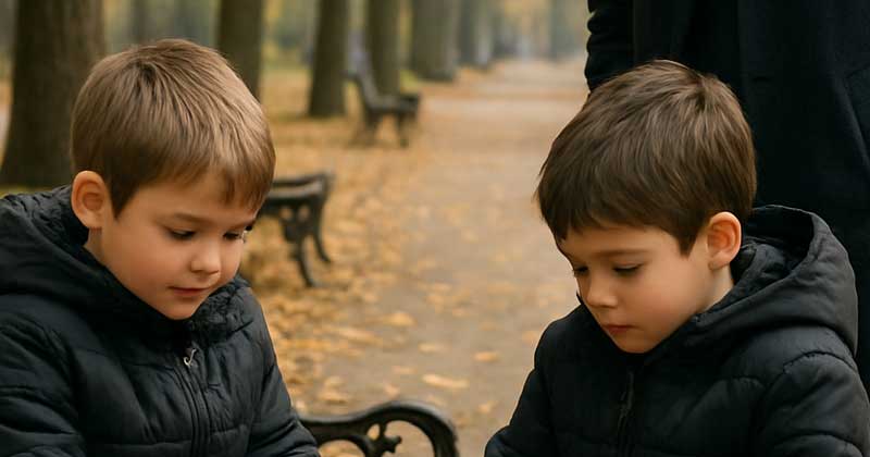 Un milionario, mentre camminava per strada, notò due gemelli che vendevano il loro giocattolo.