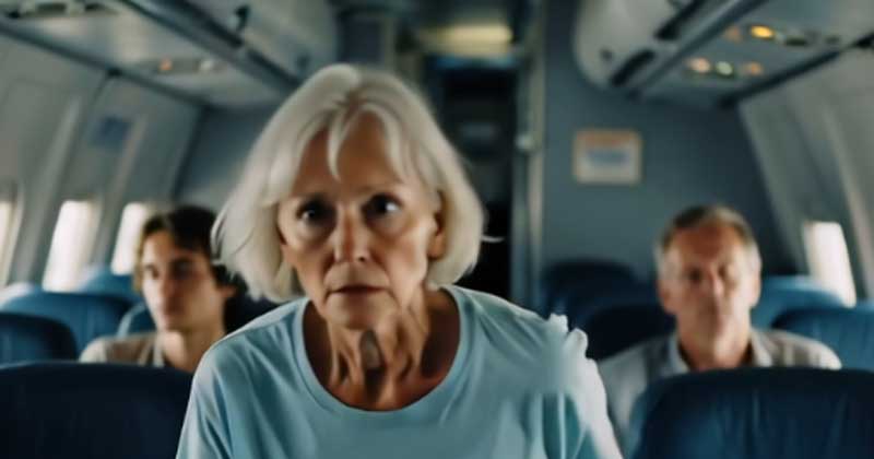 In aereo, una donna ha reclinato il suo sedile e mi ha schiacciato le gambe