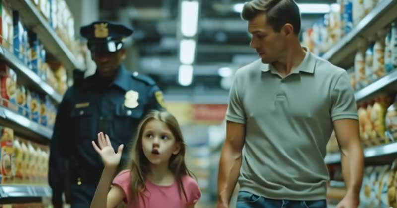 La bambina che ha nascosto il suo grido d’aiuto in un supermercato
