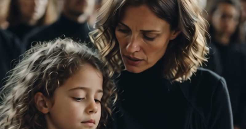 Durante il funerale del padre, la bambina ha sussurrato all’improvviso che suo padre è vivo