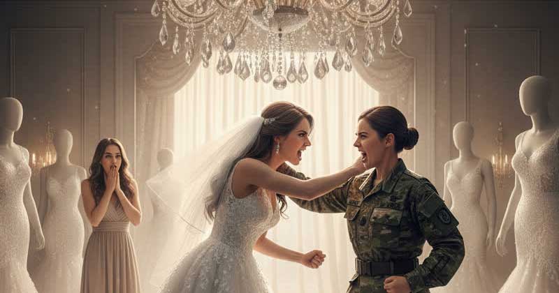 mia sorella mi ha schiaffeggiato durante le prove per il suo abito da sposa da 100.000 lei