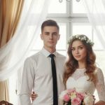 Durante la cerimonia di matrimonio, qualcosa si è mosso improvvisamente sotto l’abito della sposa
