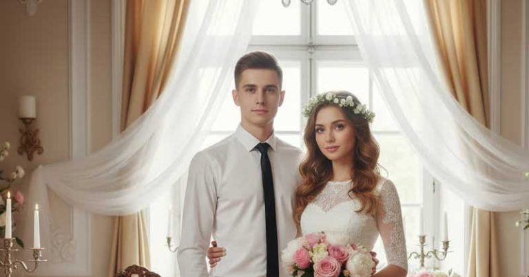 Durante la cerimonia di matrimonio, qualcosa si è mosso improvvisamente sotto l’abito della sposa