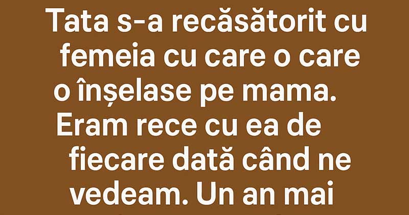 mio padre si è risposato con la donna con cui aveva tradito mia madre