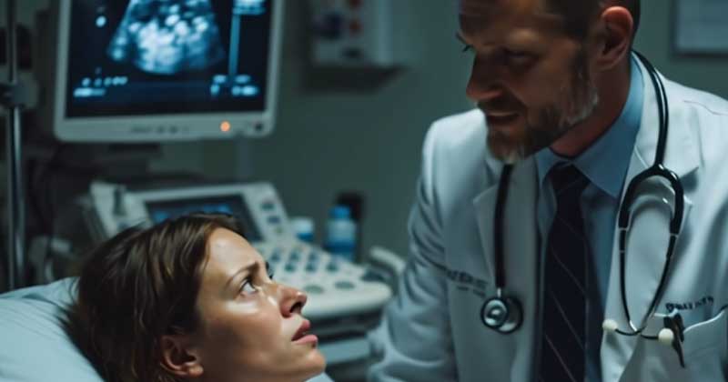 All’ultima mia visita prenatale, il dottore ha guardato l’ecografia tremando