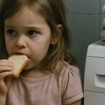 mia si è chiusa in bagno e mangiava lì