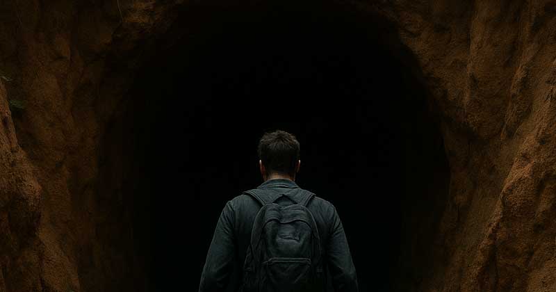 Dopo il terremoto, il contadino ha visto un piccolo tunnel nel suo cortile