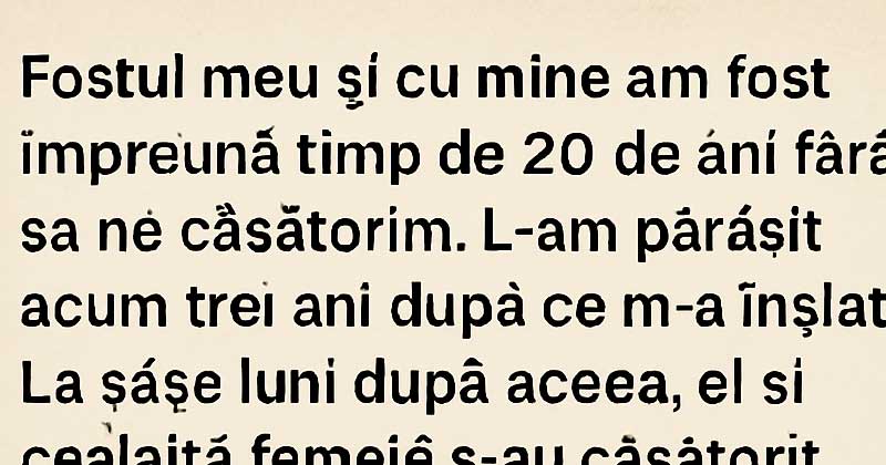 Il mio ex e io abbiamo trascorso venti anni insieme senza sposarci.