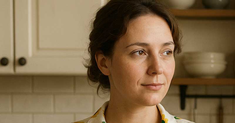 Vera lavava i piatti dopo cena, quando suo marito la abbracciò da dietro