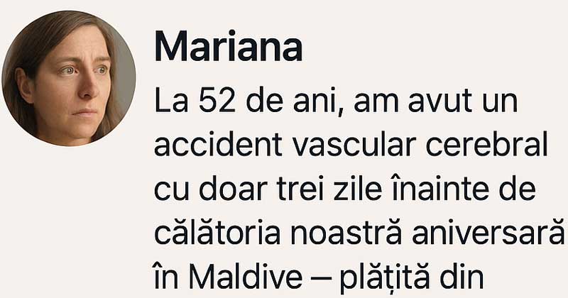 A 52 anni, ho avuto un ictus