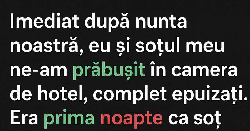 La notte del nostro matrimonio ero esausta e titubante