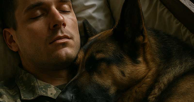 Il cane non si staccava dalla bara, e pochi secondi dopo