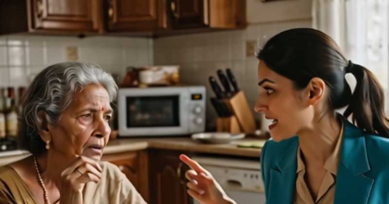 Mia madre era venuta in visita dal villaggio, ma mia suocera ha detto all’improvviso
