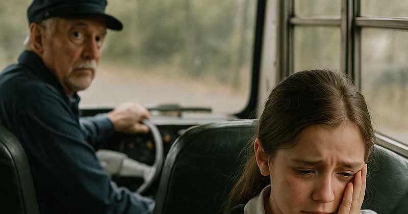 Il conducente dell’autobus scolastico nota una bambina che piange ogni mattina