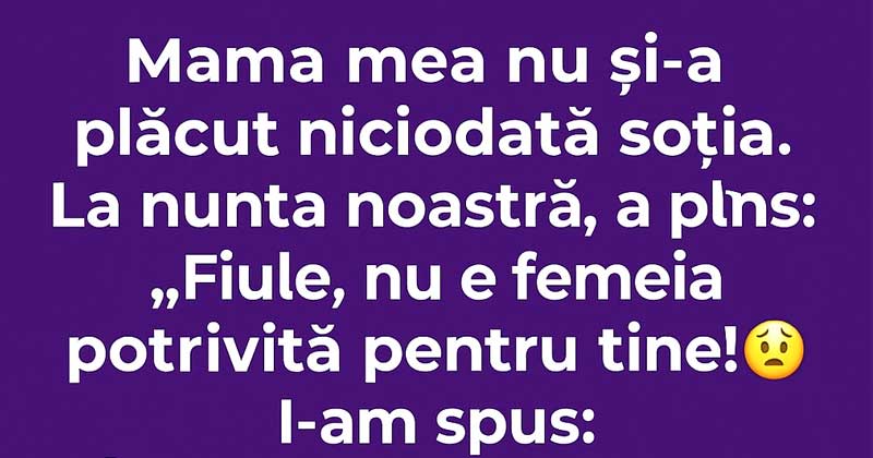 Mia madre non ha mai gradito mia moglie