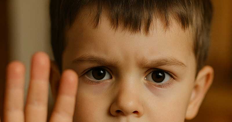 MIO FIGLIO MI HA MOSTRATO IN SILENZIO IL PALMO E HA INDICATO LA VALIGETTA DI MIO MARITO