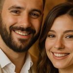 Questo sono io, felice, insieme a mio marito al nostro matrimonio