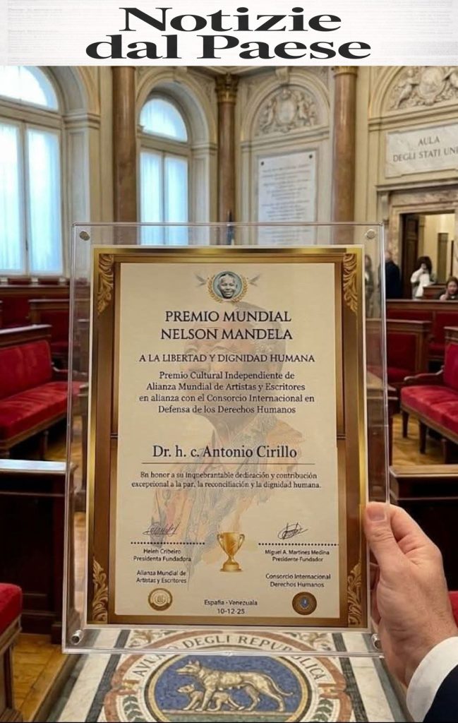 Antonio Cirillo: Un Riconoscimento Internazionale per la Cultura e la Pace
