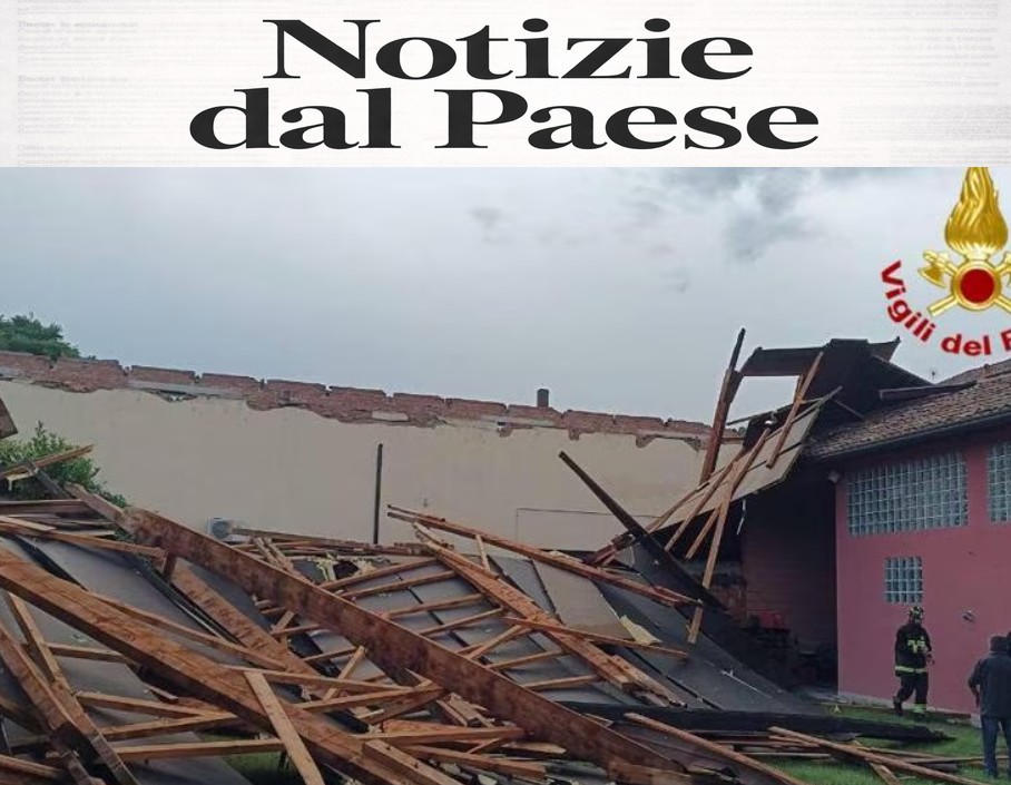 Lombardia in ginocchio: il maltempo devasta, una scuola scoperchiata nel Mantovano