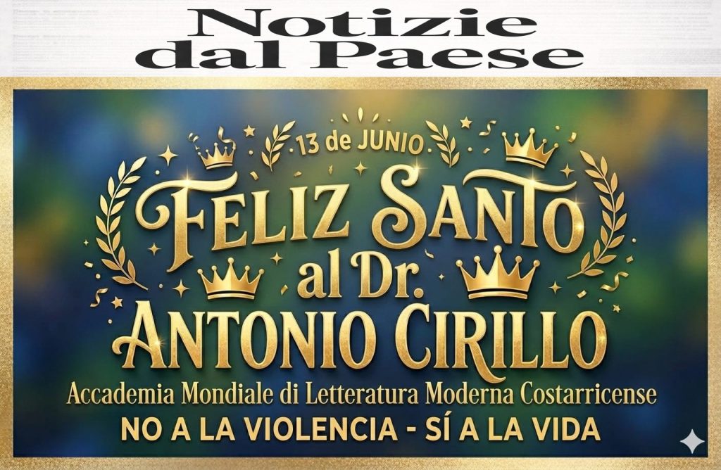 Antonio Cirillo: Un Riconoscimento Meritato in Occasione del Suo Onomastico