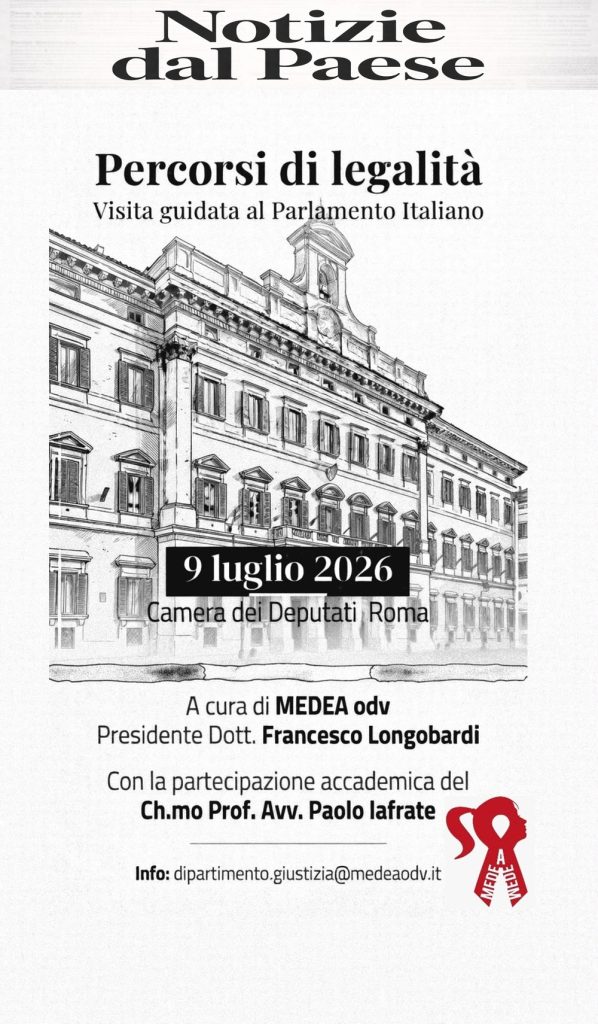 <b>Giornata di Legalità: MEDEA ODV porta il dibattito in Parlamento</b>