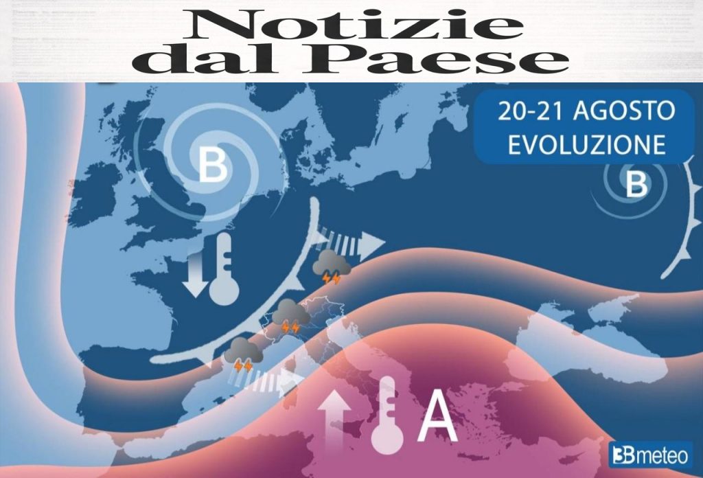 Maltempo in arrivo al Centro-Nord: forti temporali e calo termico, mentre il Sud si prepara a un’ondata di caldo
